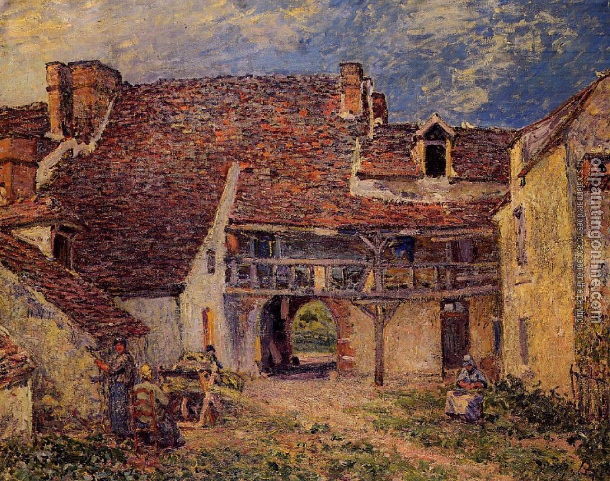 Sisley, Alfred - Courtyard of a Farm at Saint-Mammes